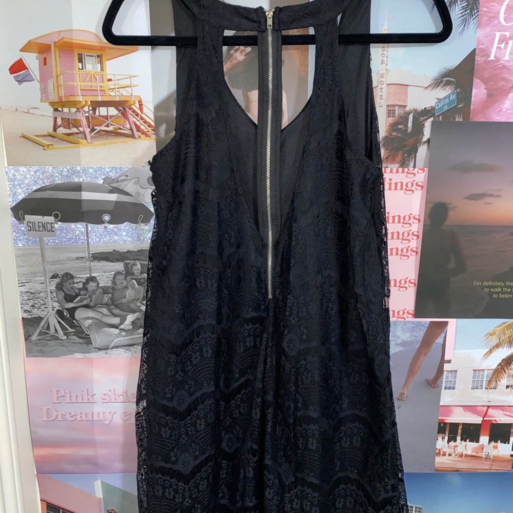 Iris black lace dress